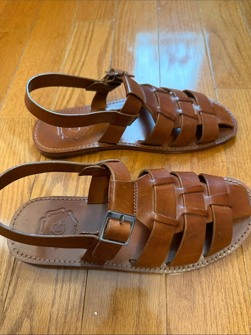 Grenson Quincy Leather Fisherman Sandals - 8US